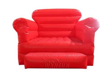 Tela cerata resistente di modello gonfiabile del PVC dell&#039;acqua del sofà rosso fatta
