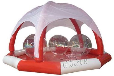 Porcellana Grande piscina gonfiabile del PVC, stagno gonfiabile enorme del cerchio con la tenda fabbrica