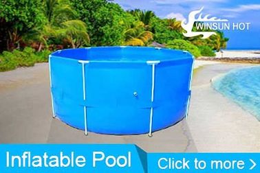 Grande forma rotonda incorniciata della piscina con 6 metri di diametro