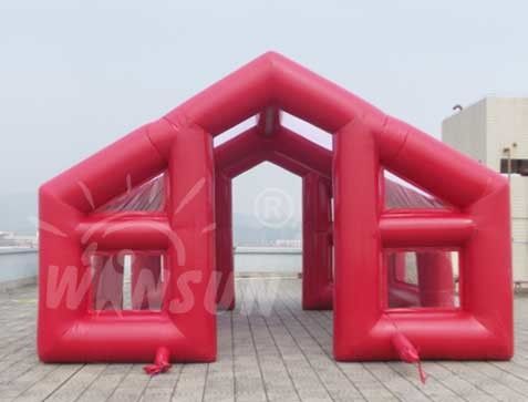 Tenda gonfiabile di evento di colore rosso, tenda resistente di esplosione dell'acqua grande