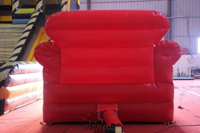 Tela cerata resistente di modello gonfiabile del PVC dell'acqua del sofà rosso fatta